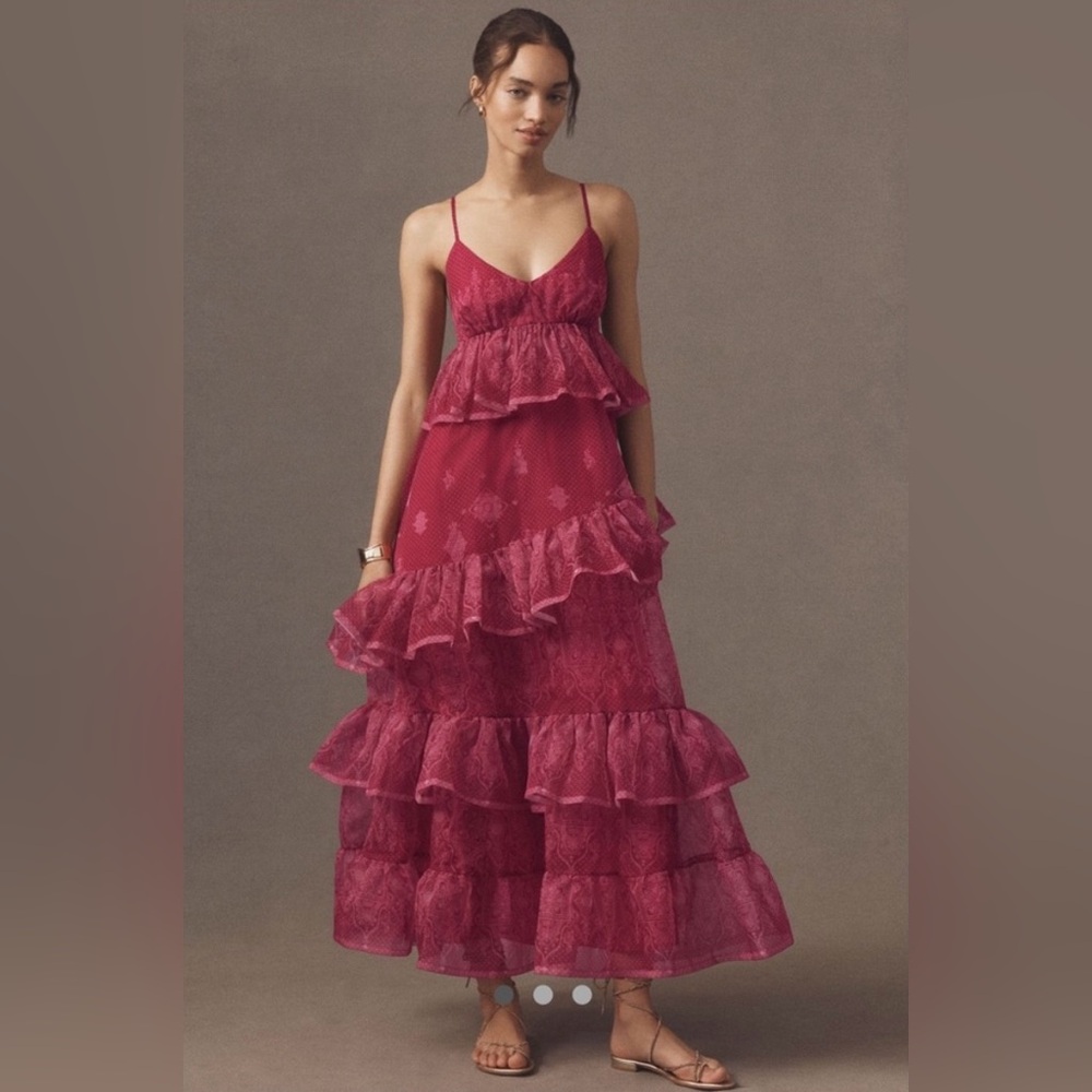 Anthropologie Let Me Be Sleeveless Wedding Guest Midi Dress Size: Medium NWT